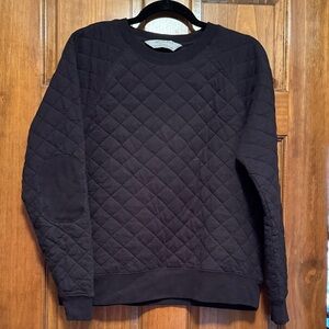 Boxercraft Quilted Black Crewneck Sweater